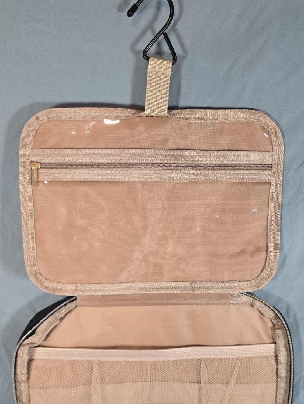Black Quilted Travel Tote Bag with Top Handles - Picture 7 of 10